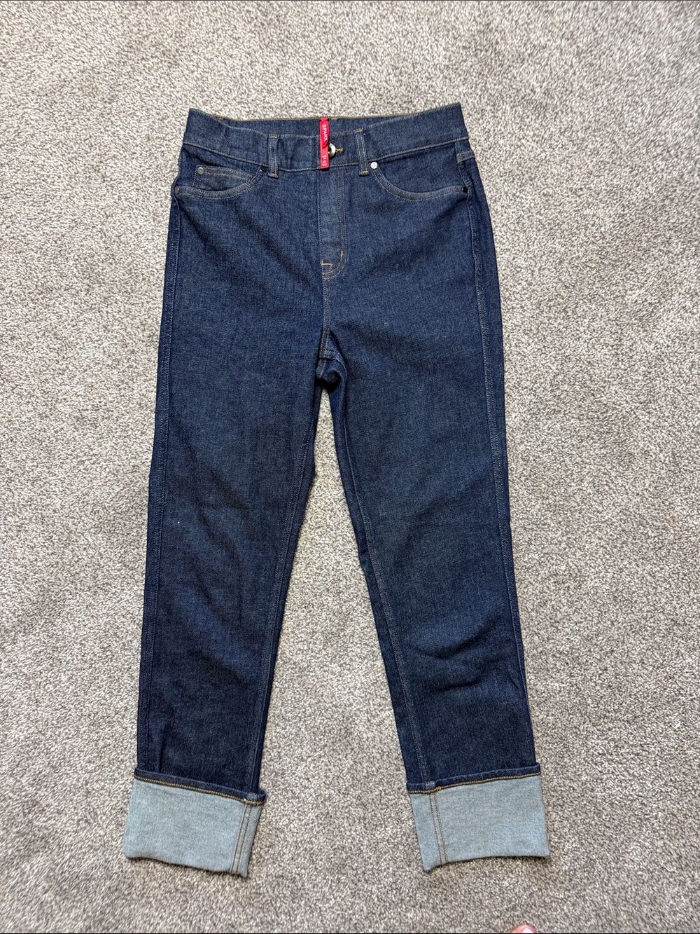 SPANX Dark Blue Cuffed Women's Jeans